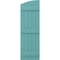 Ekena Millwork Americraft 5-Board (3 Batten) Wood Joined Board-n-Batten Shutters w/Ellipt Top, ARW401BE518X77PTH, PR ARW401BE518X77PTH - alternate 2